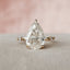 3.5 CT Pear Cut Dainty Pave Moissanite Engagement Ring - crownmoissanite