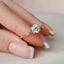 1.0 CT Round Cut Twig Style Pave Moissanite Engagement Ring - crownmoissanite