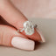 3.5 CT Oval Cut Solitaire & Twig Pave Moissanite Engagement Ring - crownmoissanite