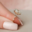 4.5 CT Oval Dainty Pave Style Moissanite Engagement Ring - crownmoissanite