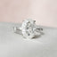 4.5 CT Oval Dainty Pave Style Moissanite Engagement Ring - crownmoissanite