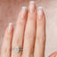 1.5 CT Oval Shaped Moissanite Hidden Halo Engagement Ring - crownmoissanite