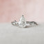 1.0 CT Pear Shaped Moissanite Twig Style Engagement Ring - crownmoissanite