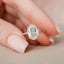 3.0 CT Oval Hidden Halo & Solitaire Style Moissanite Engagement Ring - crownmoissanite