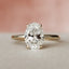 1.5 CT Oval Hidden Halo Moissanite Engagement Ring - crownmoissanite