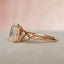 2.0 CT Oval Cut Cluster Style Pave Moissanite Engagement Ring - crownmoissanite