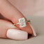 2.0 CT Radiant Hidden Halo & Solitaire Moissanite Engagement Ring - crownmoissanite