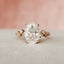3.0 CT Oval Cut Cluster Style Pave Moissanite Engagement Ring - crownmoissanite