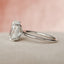 3.5 CT Oval Cut Solitaire Hidden Halo Moissanite Engagement Ring - crownmoissanite
