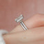 1.0 -3.0 CT Radiant Cut Hidden Halo Moissanite Bridal Ring Set - crownmoissanite