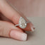 2.0 CT Pear Cut Halo & Pave Setting Moissanite Engagement Ring - crownmoissanite