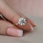2.5 CT Round Cut Twig Pave Setting Moissanite Engagement Ring - crownmoissanite