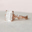 2.0 CT Radiant Solitaire & Twig Pave Moissanite Engagement Ring - crownmoissanite
