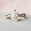 1.0 CT Pear Shaped Moissanite Twisted Pave Engagement Ring - crownmoissanite