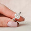 3.0 CT Oval Cut Solitaire & Cross Over Pave Moissanite Engagement Ring - crownmoissanite