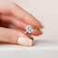2.5 CT Emerald Hidden Halo & Pave Moissanite Engagement Ring - crownmoissanite