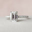 1.50 CT Emerald Pave Setting Moissanite Engagement Ring - crownmoissanite