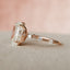 3.0 CT Oval Cut Dainty Pave Setting Moissanite Engagement Ring - crownmoissanite