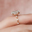 3.0 CT Oval Cut Dainty Pave Setting Moissanite Engagement Ring - crownmoissanite