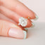 3.0 CT Oval Cut Dainty Pave Setting Moissanite Engagement Ring - crownmoissanite