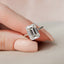5.0 CT Emerald Cut Solitaire Style Moissanite Engagement Ring - crownmoissanite