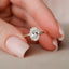 1.5 CT Oval Hidden Halo Moissanite Engagement Ring - crownmoissanite