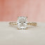 2.0 CT Cushion Twisted Band & Hidden Halo Moissanite Engagement Ring - crownmoissanite