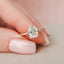 2.0 CT Cushion Twisted Band & Hidden Halo Moissanite Engagement Ring - crownmoissanite