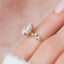 2.0 CT Oval Cut Cluster Style Pave Moissanite Engagement Ring - crownmoissanite