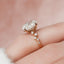 3.0 CT Oval Cut Cluster Style Pave Moissanite Engagement Ring - crownmoissanite