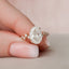 3.0 CT Oval Cut Cluster Style Pave Moissanite Engagement Ring - crownmoissanite
