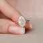 3.5 CT Oval Cut Solitaire Hidden Halo Moissanite Engagement Ring - crownmoissanite