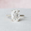 3.5 CT Oval Cut Solitaire Hidden Halo Moissanite Engagement Ring - crownmoissanite