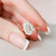 3.5 CT Oval Cut Solitaire Hidden Halo Moissanite Engagement Ring - crownmoissanite