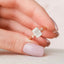 2.0 CT Radiant Solitaire & Twig Pave Moissanite Engagement Ring - crownmoissanite