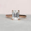 1.5 CT Emerald Solitaire & Hidden Halo Moissanite Engagement Ring - crownmoissanite