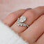 1.5 CT Pear Shaped Moissanite Chevron Engagement Ring - crownmoissanite
