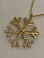0.25 TCW Round Cut Snow Flake Moissanite Diamond Necklace