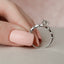 1.0 CT Round Shaped Moissanite Solitaire Engagement Ring - crownmoissanite