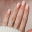5.0 CT Radiant Hidden Halo & Pave Moissanite Engagement Ring - crownmoissanite