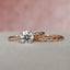 1.0CT Round Brilliant Cut Moissanite Solitaire Bridal Ring Set