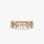 0.49 TCW Round & Baguette Cut Multi Flower Moissanite Wedding Band