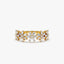 0.49 TCW Round & Baguette Cut Multi Flower Moissanite Wedding Band