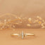 0.08 TCW Baguette Cut Cluster Gold Moissanite Wedding Band