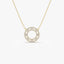 0.44 TCW Round & Baguette Cut Circle Diamond Moissanite Necklace