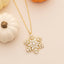 0.80 TCW Round & Baguette Cut Snowflake Moissanite Diamond Necklace