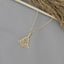 Solid Gold Pine Tree Plain Pendant Necklace