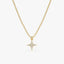 0.07 TCW Round Cut North Star Moissanite Diamond Necklace
