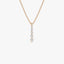 0.22 TCW Round Cut Layered Five Stone Moissanite Diamond Necklace