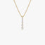 0.22 TCW Round Cut Layered Five Stone Moissanite Diamond Necklace